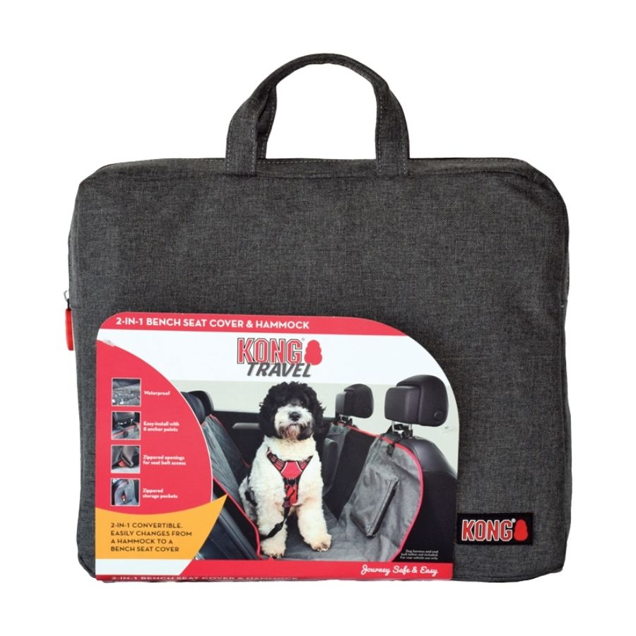 Kong 2 en 1 Funda lavable para asiento de auto y hamaca para perros